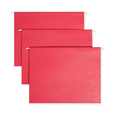 Smead Smead, TUFF HANGING FOLDERS WITH EASY SLIDE TAB, LETTER SIZE, 1/3-CUT TAB, RED, 18PK 64043
